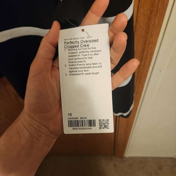 Lululemon Perfectly oversized cropped crew sweatshirt sz 10 women's NWT - Picture 5 of 6